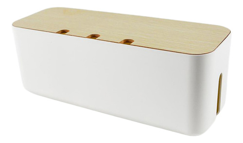 Caja De Gestión De Cables Abs Tapa De Madera Caja