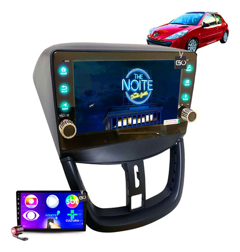 Multimidia Adak Botão Físico 64gb Pejo 207 Voz + Tv Aberta Cor Peugeot 207 Hoggar 2008-2014