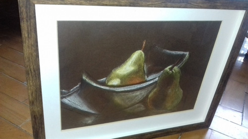 Quadro Com Paisagem De Frutas Com Vidro Anti Reflexo Novo