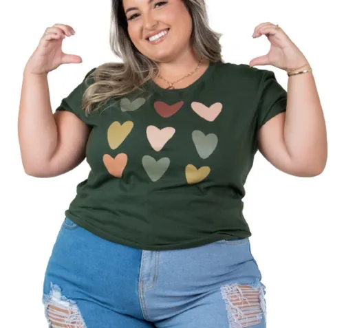 T Shirt Feminina Plus Size