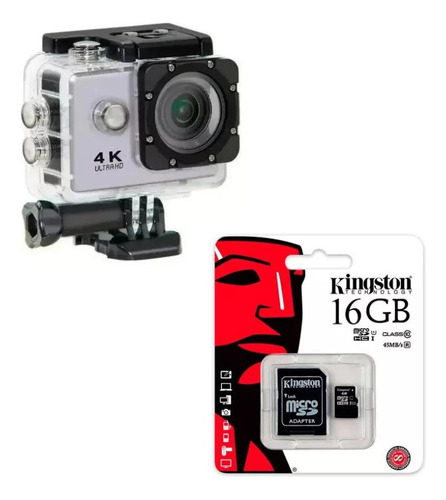 Camara Deportiva 4k Wifi Control Sumergible Tipo Go Pro + Re