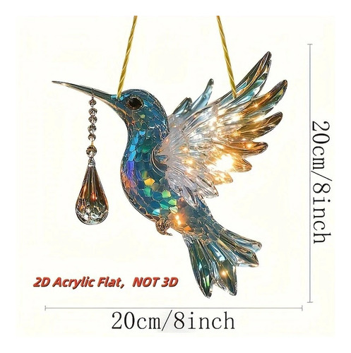 Colgante De Colibrí Plano En Forma De C Para Decoración De C