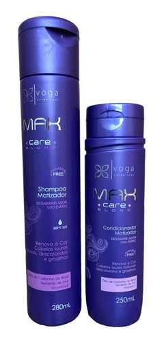 Kit Shampoo Condicionador Matizadora Max Care Blond Voga