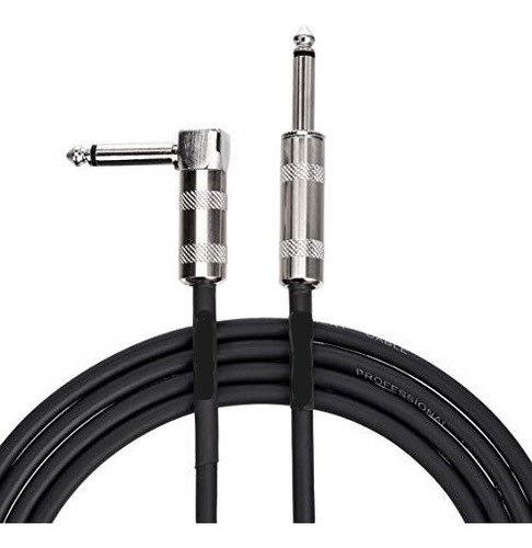 Cable De Guitarra Curvo Conectores Metalicos 3mts