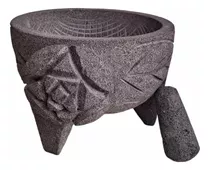 Molcajete Mexicano Cabeza Olmeca Grande 9 PuLG. Artesanal