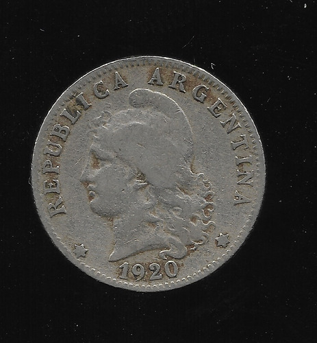 Ltc650. Moneda Nacional De 20 Centavos De 1920.