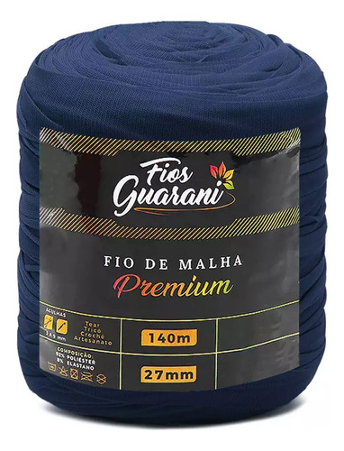 Fio De Malha Premium Guarani 140mts 200g Crochê Tricô Cor 24- Marinho