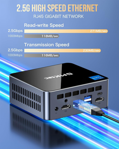 Mini Pc Gmktec Intel Ig7 (hasta 50 Ghz) 16 Gb Ddr4 1 Tb Ssd,