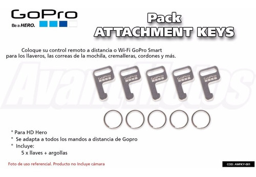 Imagen 2 de 5 de Llavero Gopro Para Control Remoto Avant Motos