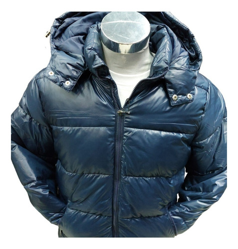 Parka Hombre Lisa ,con Gorro Desmontable , Impermeable