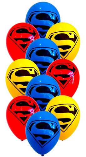 Globos Superman Impresos X 10u