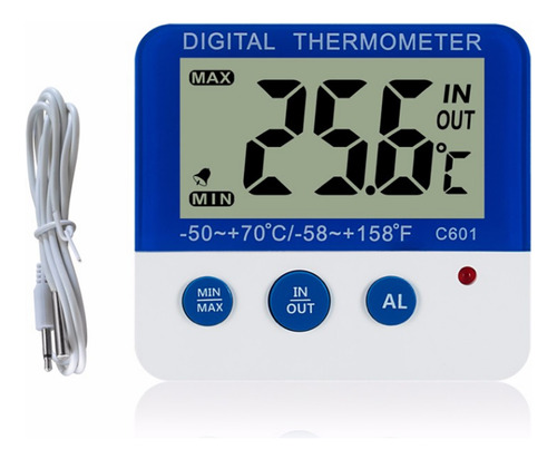 Termómetro Digital Para Temperatura Exterior E Interior