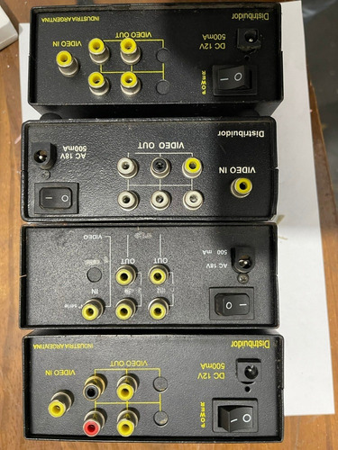 Combo Distribuidor Amplificador Splitter Video Compuesto Rca