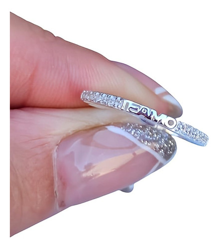 Anillo Frase Te Amo Micropave  Plata 925 Ideal Sanvalentin