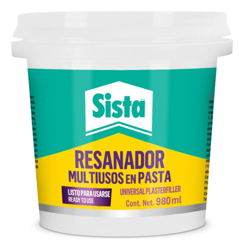 Resanador Multiusos En Pasta 980 Ml Marca Sista