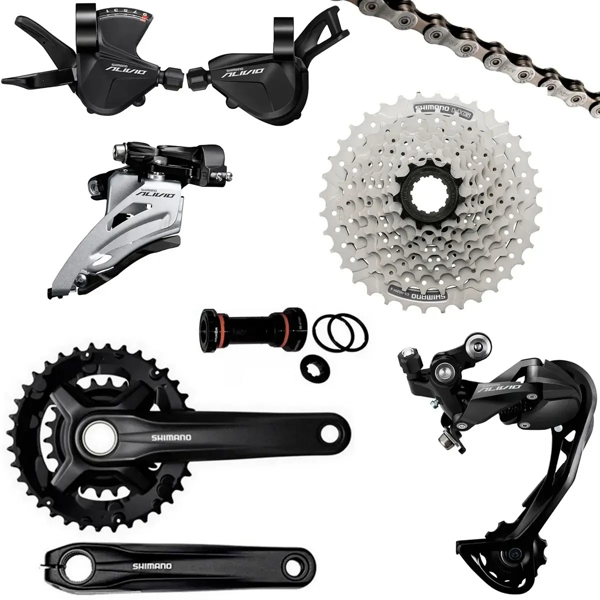 Grupo Shimano Alivio/mt210 2x9 Velocidades