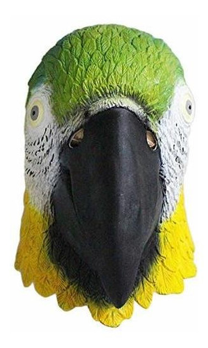 Imagen 3 de 7 de Máscara De Cabeza De Pájaro De Látex De Loro, Máscara De Cab