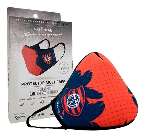 Tapaboca Cubreboca Pasionfan Oficial San Lorenzo -barbijo