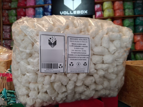 Chips Biodegradable Para Relleno De Cajas Y Embalajes X 1 Kg