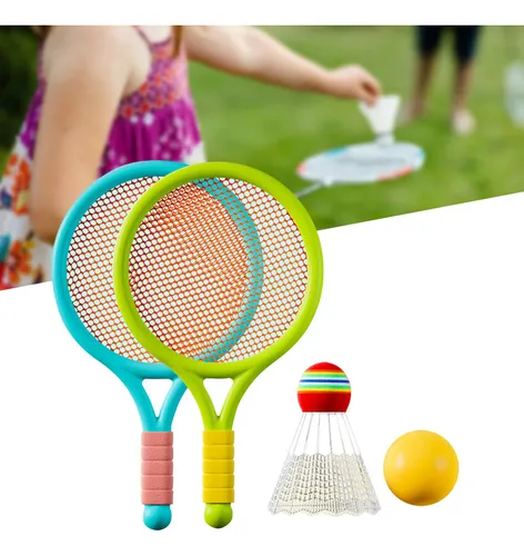 Conjunto De Deporte Infantil, Raqueta Ligera Con Verde Azul