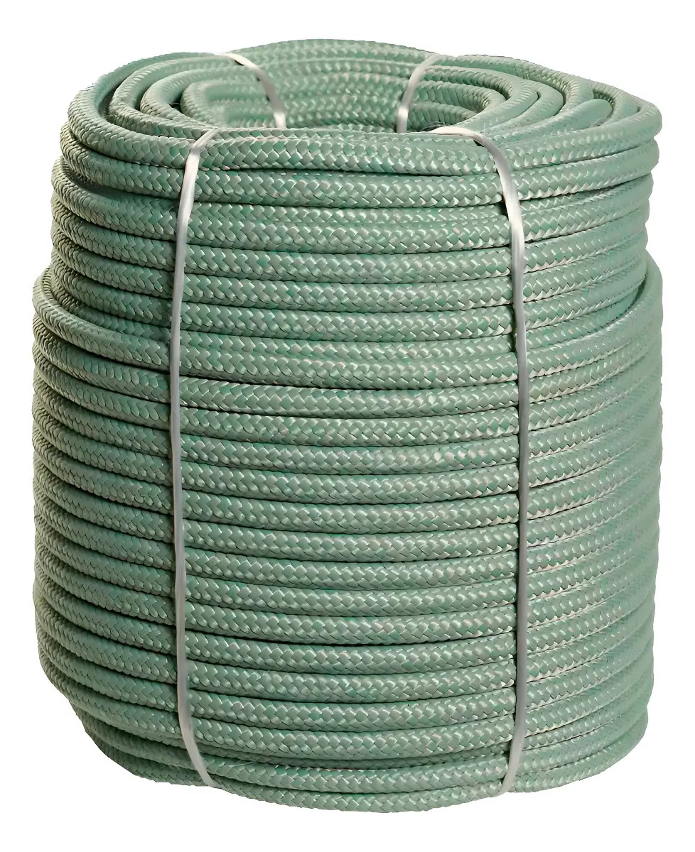Corda PET Firmeza 8mm 240m Carga Pesada Verde Alta Resistência