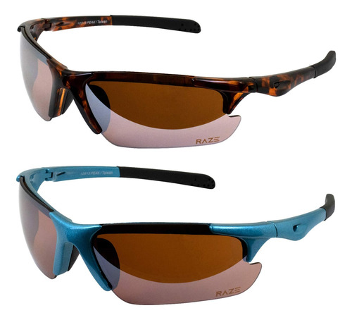2 Pares De Gafas De Sol Raze Eyewear Peak Sin Marco, Color T