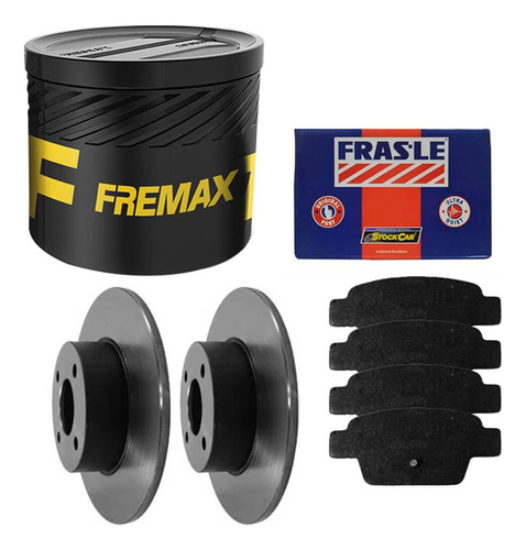 Kit Pastilha Disco Traseiro Sólido Fiat Bravo 1.8 16v Fremax
