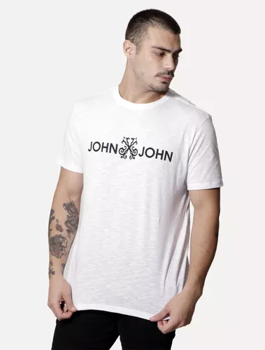 Camiseta John John Masculina Jj Logo Branca