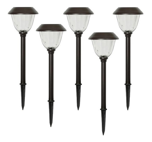 5 Lamparas Led Solares Para Jardin 14 Lum 52 Cms Members