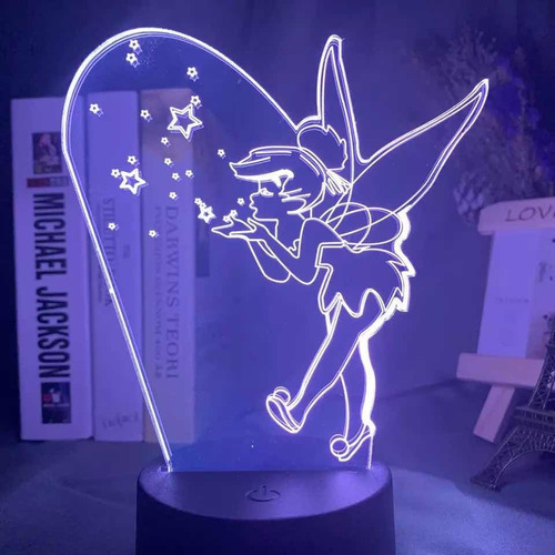 Lámpara De Escritorio Led 3d Tinkerbell