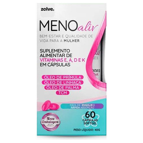 Suplemento Em Softgel Meno Aliv 60 Cápsulas Zolve