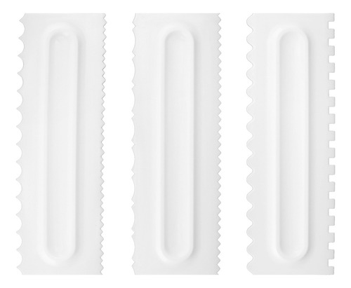 D Juego De 3 Espátulas De Plástico For Modelar Tartas Con