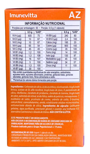 Kit 2 Cxs Imunevitta A-z 60 Cápsulas (120cps)