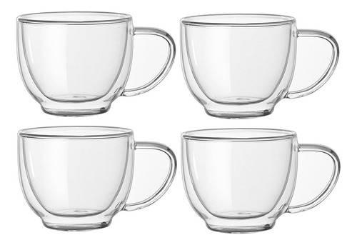 4 Pzas Taza De De De Doble Pared Taza De Té Aislada Con