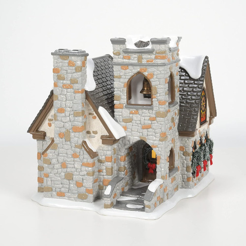 Snow Village Woodlands - Edificio Iluminado Iglesia Fam...