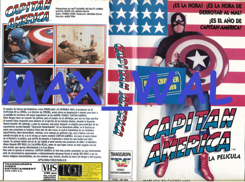 Capitán América La Pelicula Vhs Albert Pyun 1990 Castellano