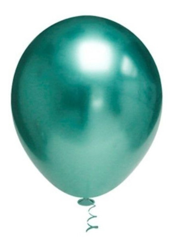 Balão Bexiga São Roque N° 5 Metalizada Metallic C/ 25 Cor Verde