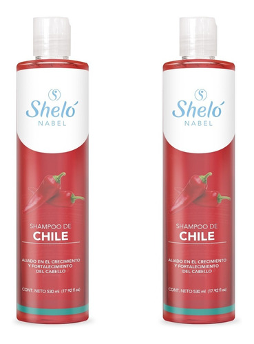 2 Shampoo Chile 530 Ml Sheló Crece Y Fortalece Cabello