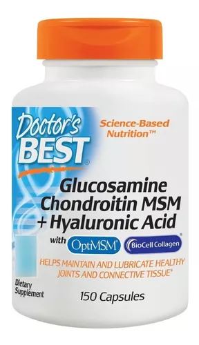 Doctor's Best, Glucosamina Condroitina MSM + Ácido Hialurónico