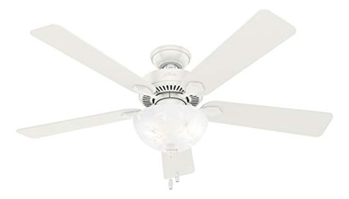 Ventilador De Techo Hunter Swanson 52 Led Blanco Fresco