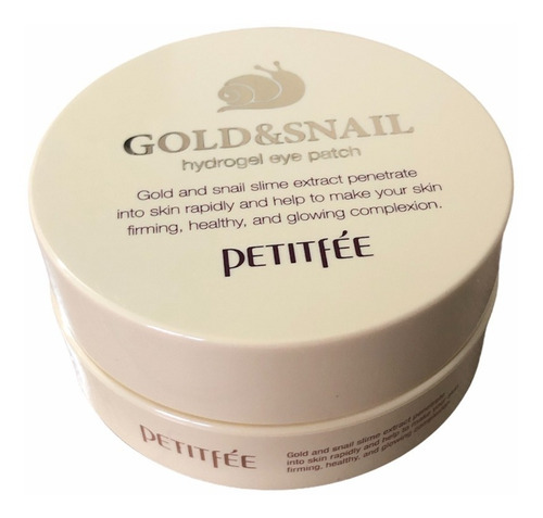 Imagen 6 de 6 de Petitfee Parches Hidrogel Oro/baba De Caracol Ojos 60 Pzs