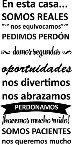 Vinilos Decorativos Frases En Esta Casa