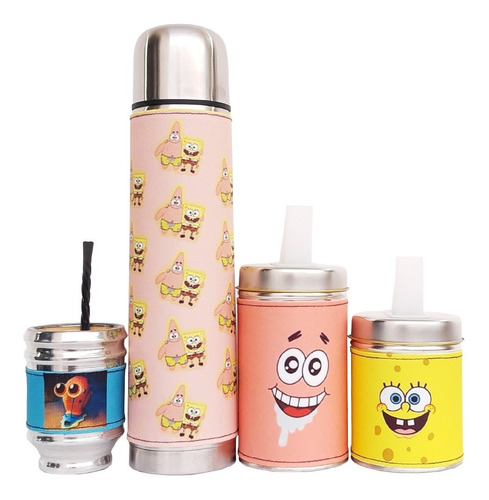 Set Matero Equipo Kit De Mate Bob Esponja S/b, Marbry Shop