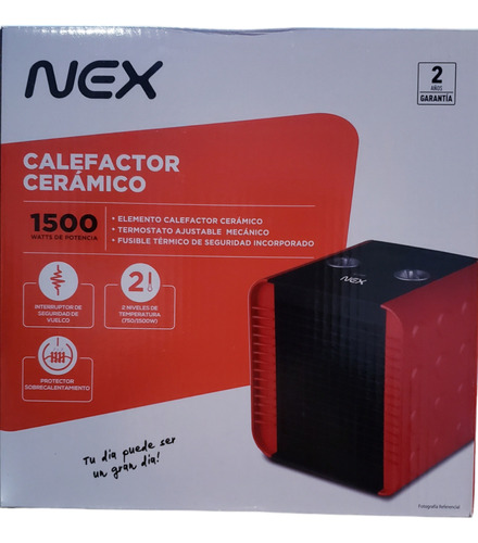Calefactor Cerámico Nex Cfh1500r 1500 W / 220v / 50hz 
