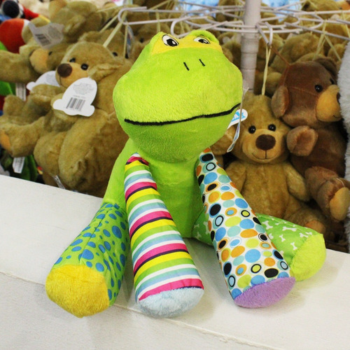 Rana Ranita De Peluche De Colores Dots Suave Pelucheria