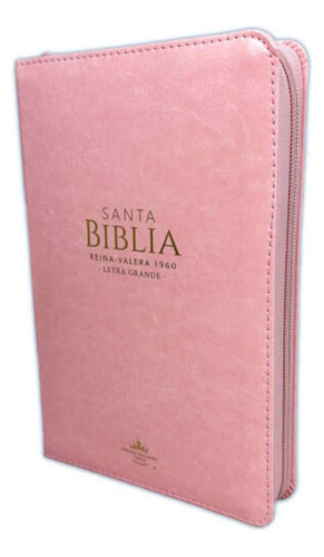 Biblia Rv60 Manual Con Cierre Índice Imitación Piel Rosa