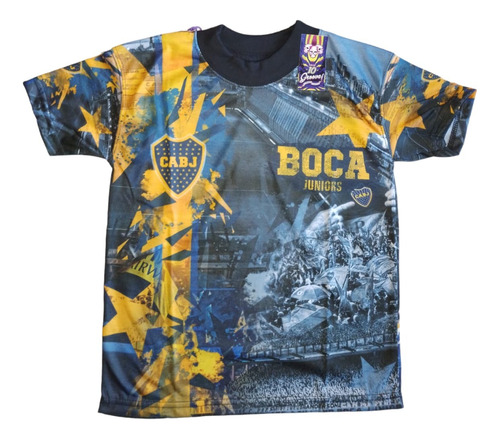 Remera Estampada Diseño Boca Juniors 