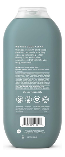3 Pack Method Body Wash Sea + Surf De 532ml Cada Uno