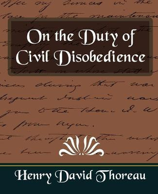 Libro On The Duty Of Civil Disobedience (new Edition) - H...