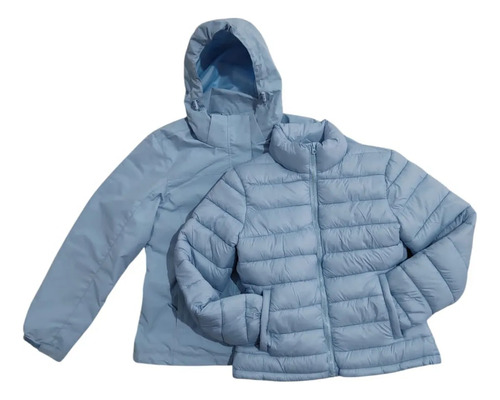 Campera Reversible 2 En 1 De Mujer Impermeable